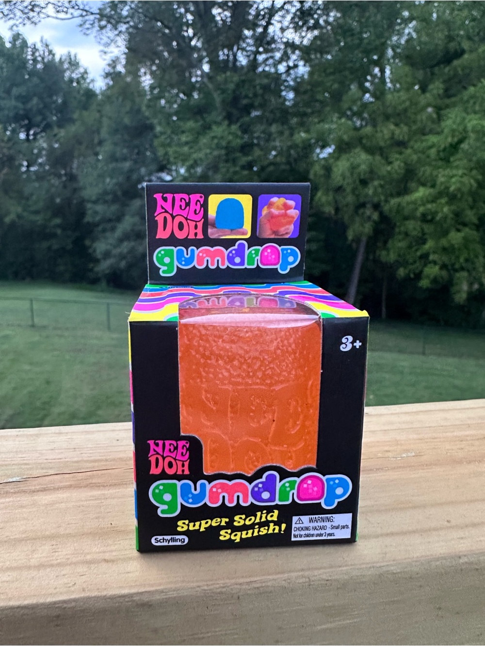NeeDoh Gumdrop Super Solid Squish! — Bright Orange